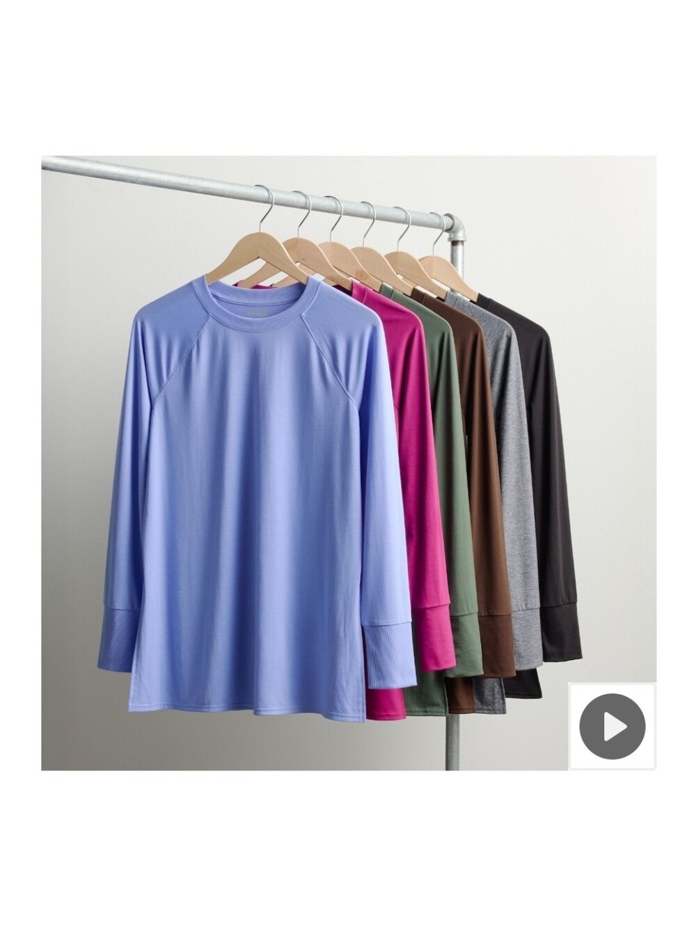5 TOTAL Soft Long Sleeve Performance Top - Periwinkle & Assorted Colors